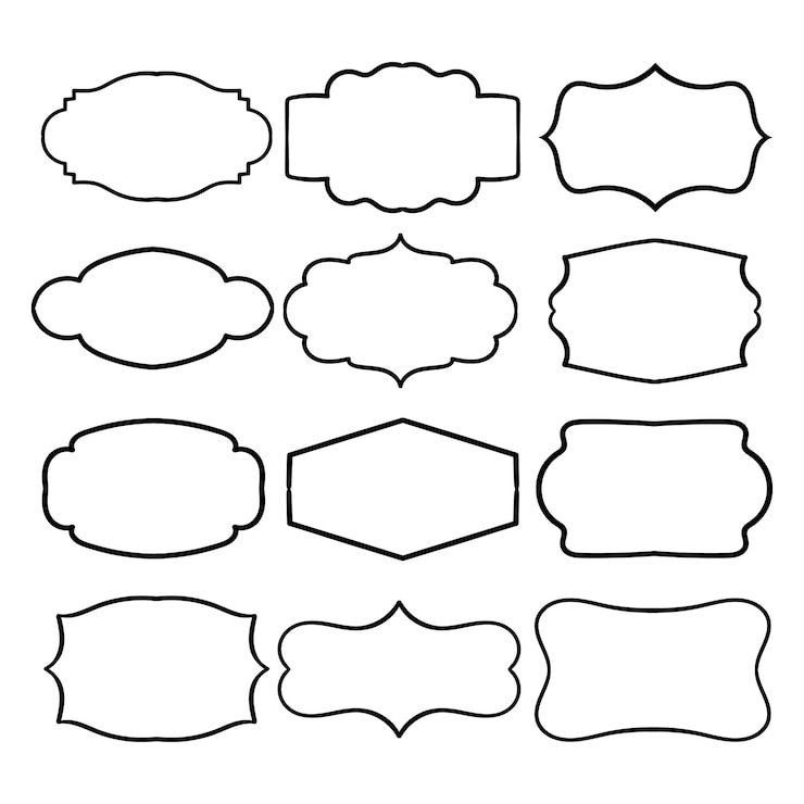 Coleção de ilustração de doodle de moldura de ornamento vintage