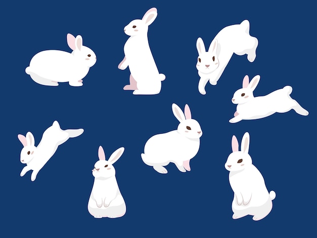 Coleção de ilustrações vetoriais de White Rabbit