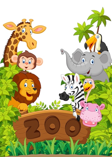 Jogo De Animais Redondos Bonitos Dos Desenhos Animados, Adesivos Do Jardim  Zoológico Do Vetor Royalty Free SVG, Cliparts, Vetores, e Ilustrações  Stock. Image 42515116