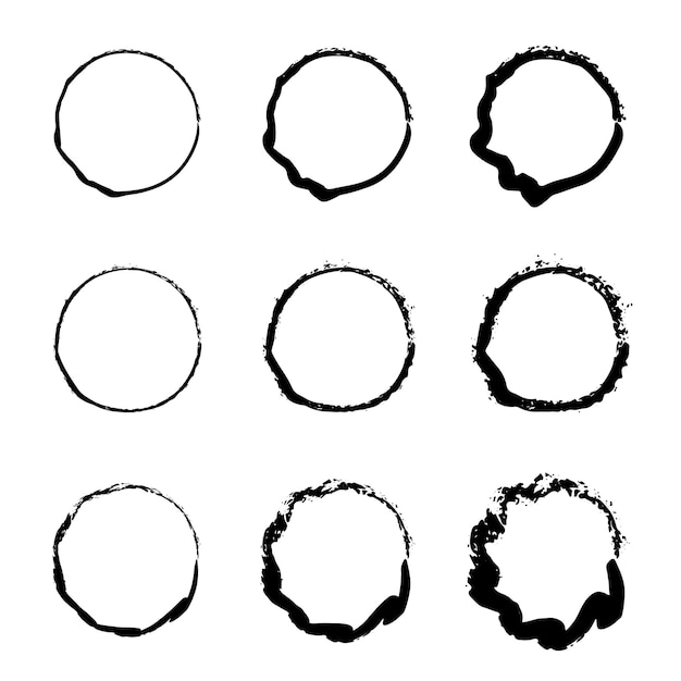 Coleção de linhas de velocidade super set round frame em forma de círculo