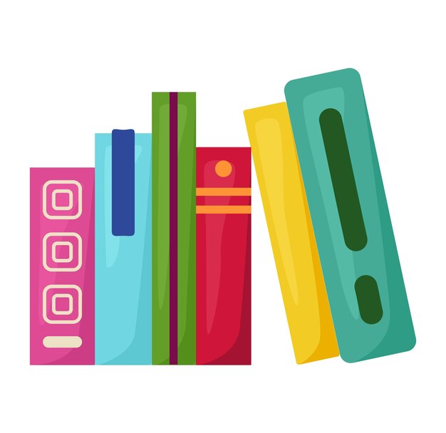 Vetor coleção de livros de design gráfico educação de conhecimento