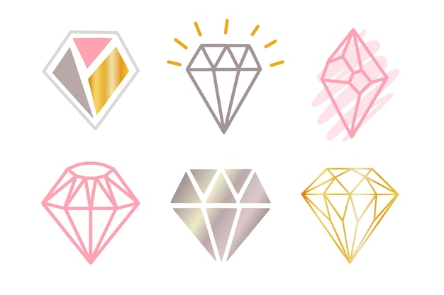 Coleção de logo diamond