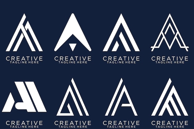 coleção de logotipo Abstract letter Um logotipo de design de ícones para negócios
