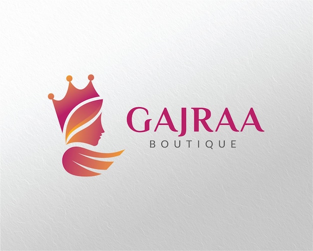 Coleção de logotipo de boutique de luxo gradiente Vetor Premium