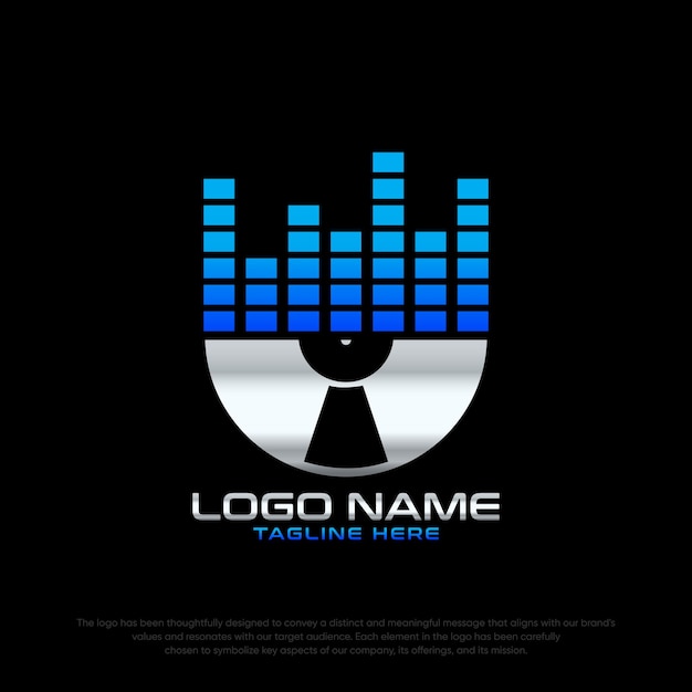 Vetor coleção de logotipo de dj gradiente vetorial