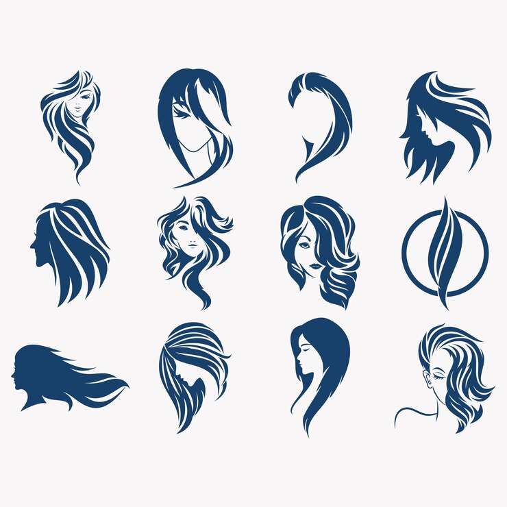 Vetor coleção de logotipo de estilo de cabelo
