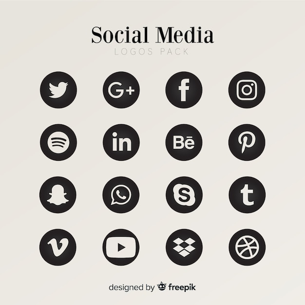 Vetor coleção de logotipo de mídia social