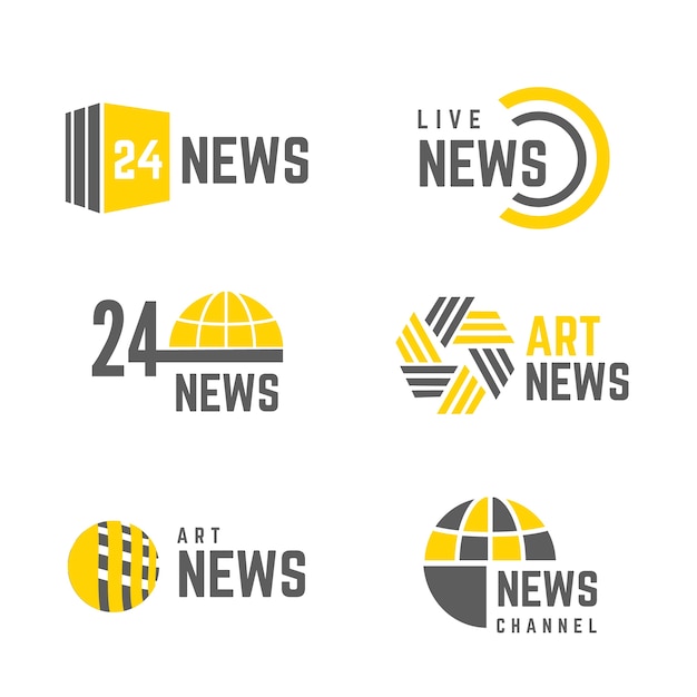 Vetor coleção de logotipo de notícias