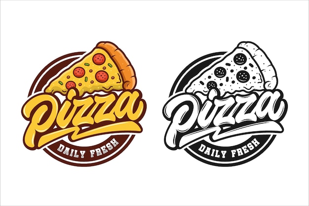 Coleção de logotipo de pizzaria