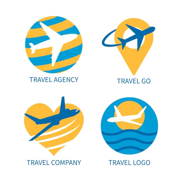 Vetor coleção de logotipo de viagens