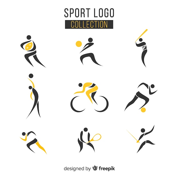 Vetor coleção de logotipo esporte moderno