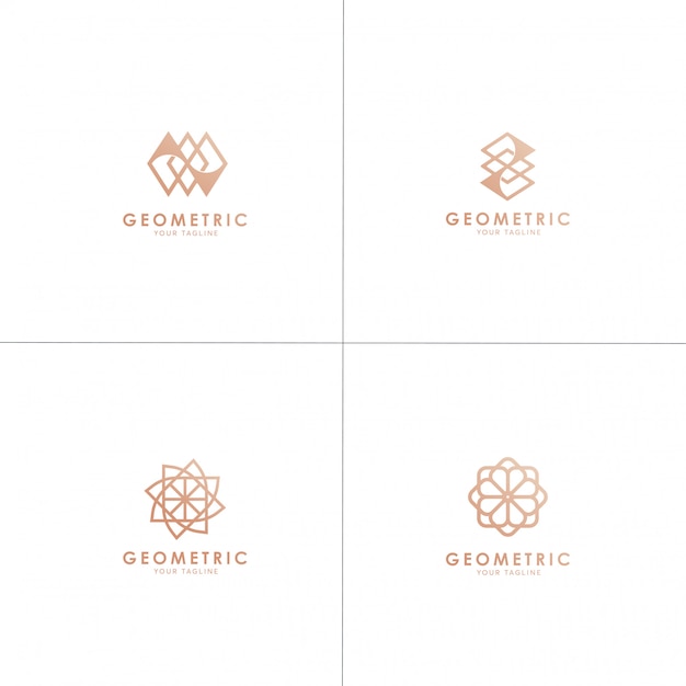 Coleção de logotipo geométrico.