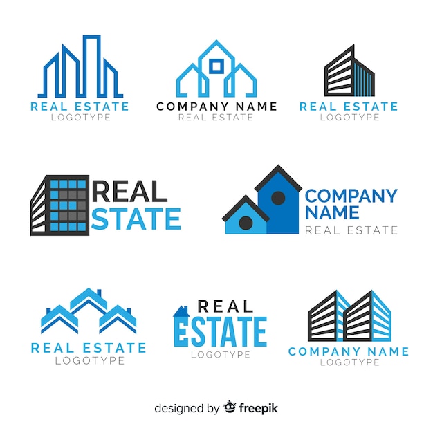 Coleção de logotipo imobiliário