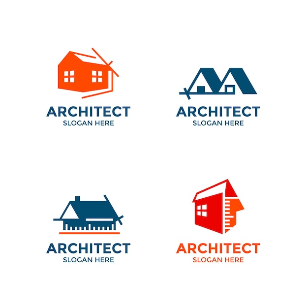 Coleção de logotipos de empresas de arquitetura