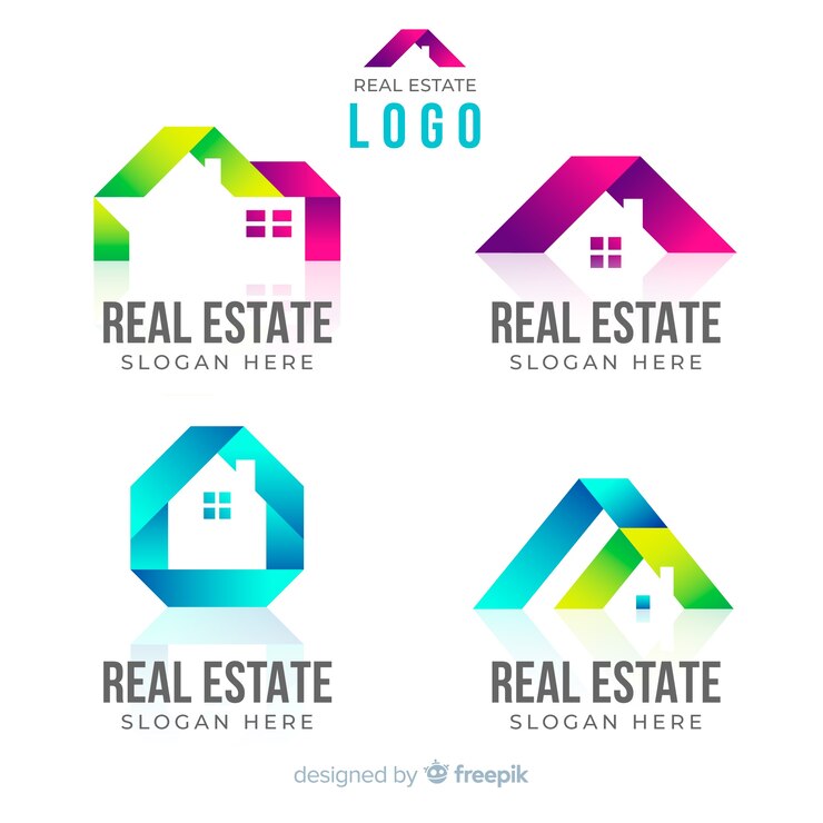 Vetor coleção de logotipos imobiliários