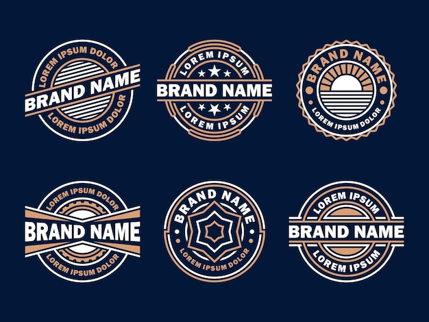 Coleção de logotipos vintage