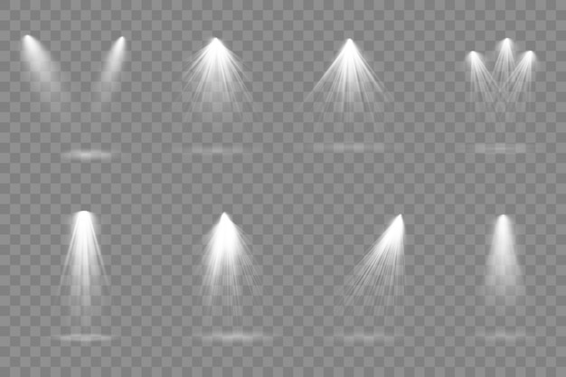 Coleção de luzes de palco