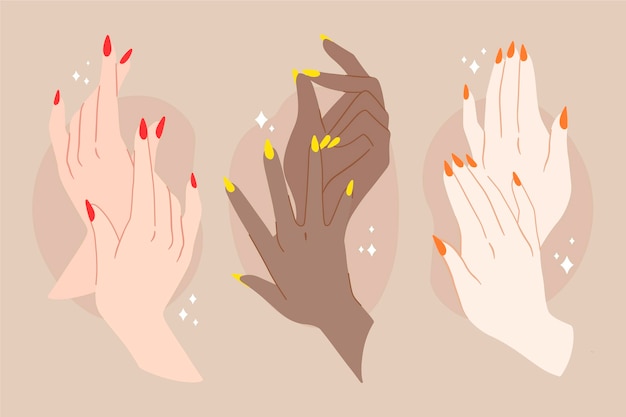 Coleção de mão de manicure