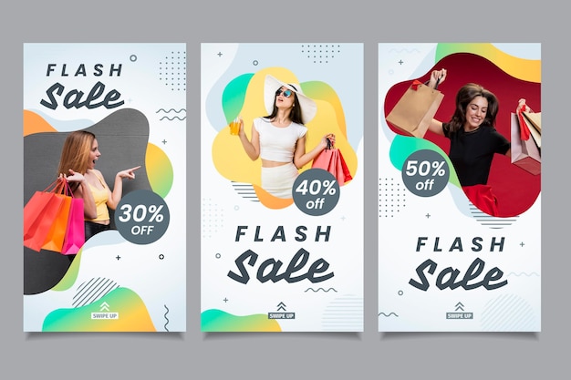 Coleção de mídia social de vendas em Flash