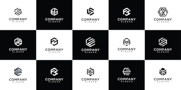 Coleção de modelos de design de logotipo com monograma az