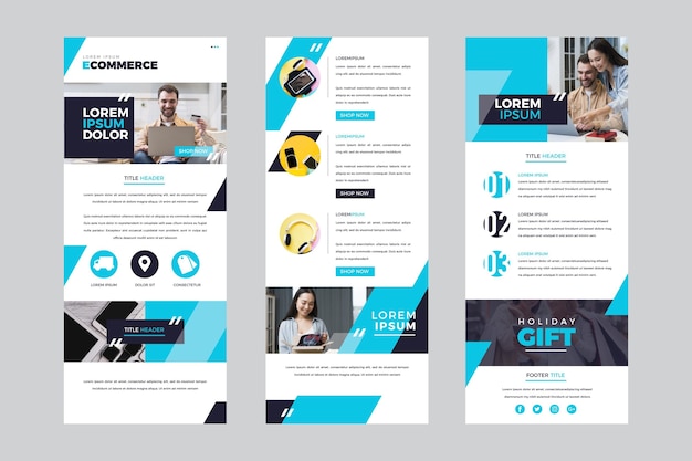 Coleção de modelos de e-mail de comércio eletrônico