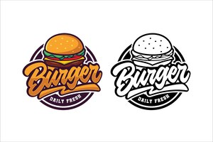 Coleção de modelos de logotipo de hambúrguer