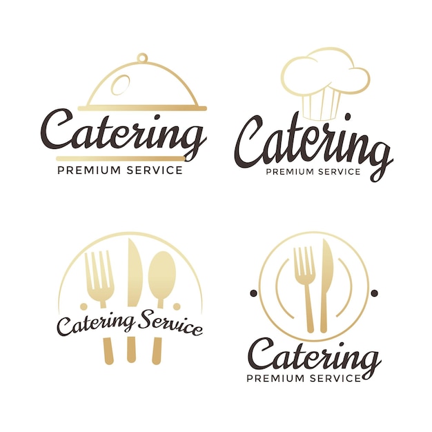 Coleção de modelos de logotipo para catering