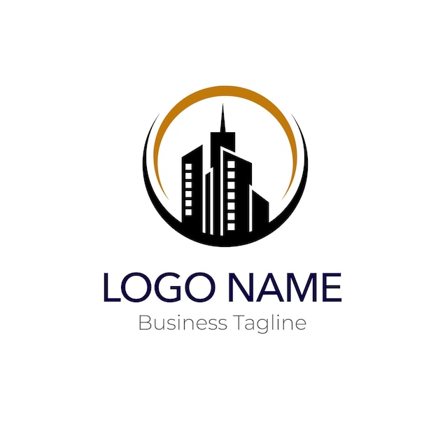 Vetor coleção de modelos de negócios de construção de logotipo