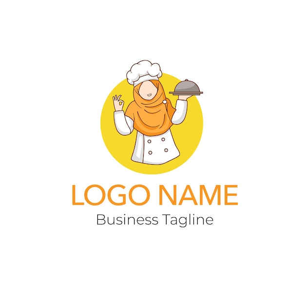 Coleção de modelos de negócios de design de logotipo de chef de comida