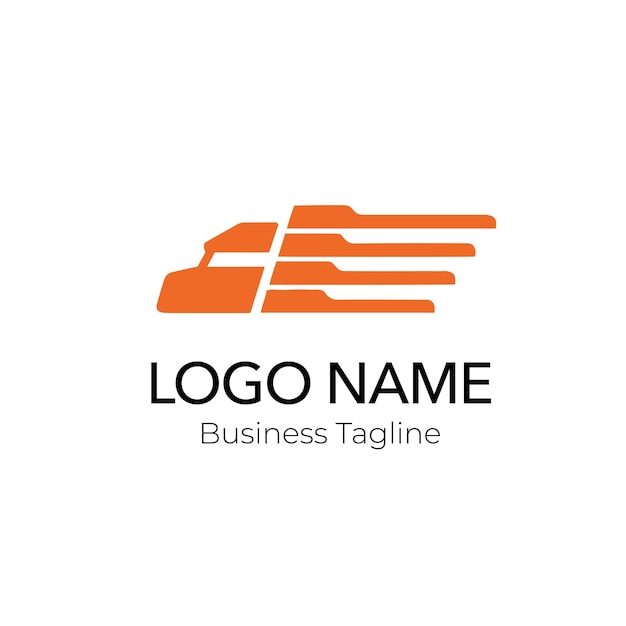 Vetor coleção de modelos de negócios de design de logotipo de entrega logística