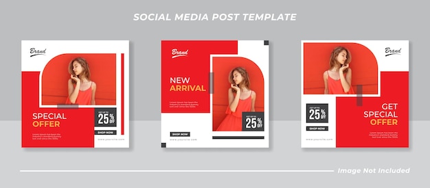 Coleção de modelos de postagens de mídia social minimalistas