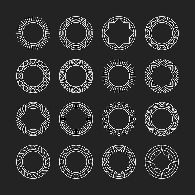 Coleção de moldura de ornamento