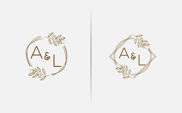 Coleção de monogramas de casamento al