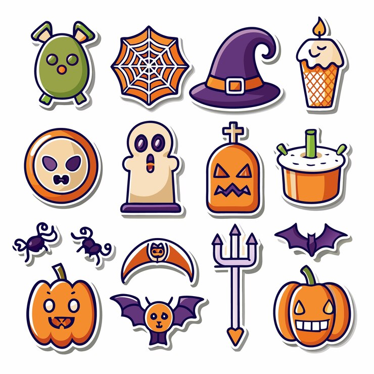 Vetor coleção de ou hallowee