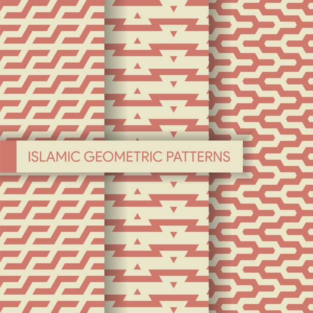 Coleção de padrões geométricos islâmicos sem emenda