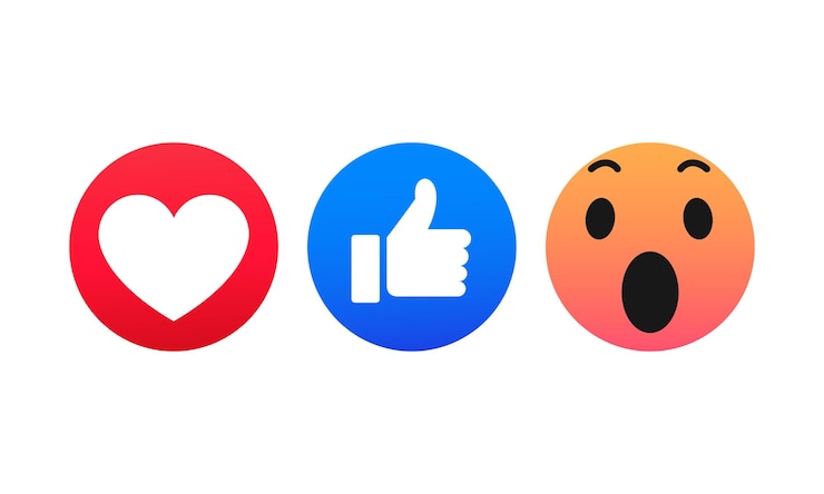 Vetor coleção de reações de emoticons planos