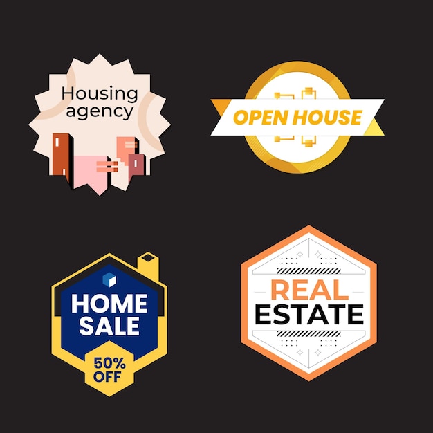 Coleção de sinais imobiliários