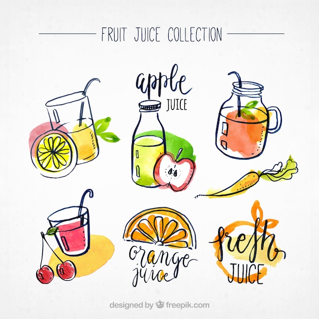 Coleção de suco de frutas