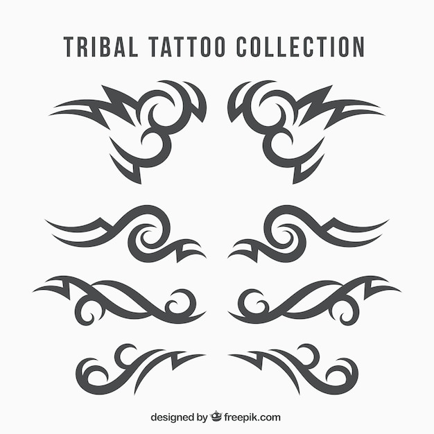 Vetor coleção de tatuagens tribais étnicas