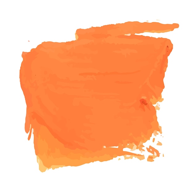 Coleção de traços de gouache de tinta laranja vibrante manchas pintadas à mão manchas de aquarela
