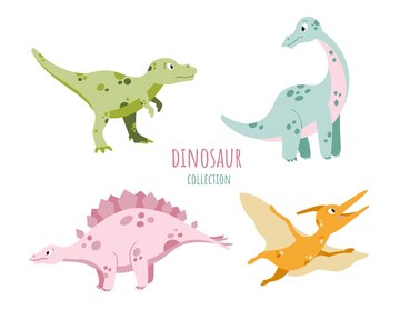 Os Dinossauros Dos Desenhos Animados Vector Do Réptil Pré-histórico Animal  Do Caráter De Dino Do Monstro Da Ilustração O Dragão J Ilustração do Vetor  - Ilustração de desenho, animal: 100903161