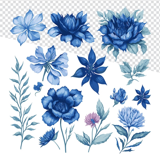 Vetor coleção de vetores elegantes florais fte em aquarela rosa azul para designs de casamento e aniversário