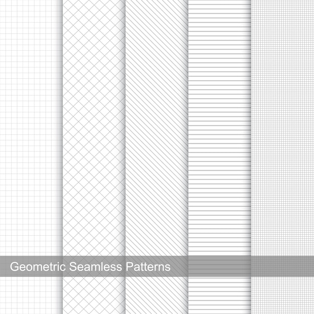 Coleção de vetores sem costura de padrões geométricos