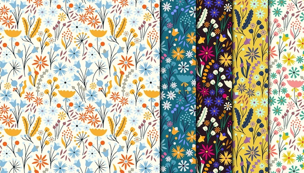 Coleção ditsy floral padrão sem emenda