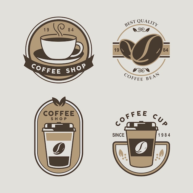 Coleção do logotipo do café