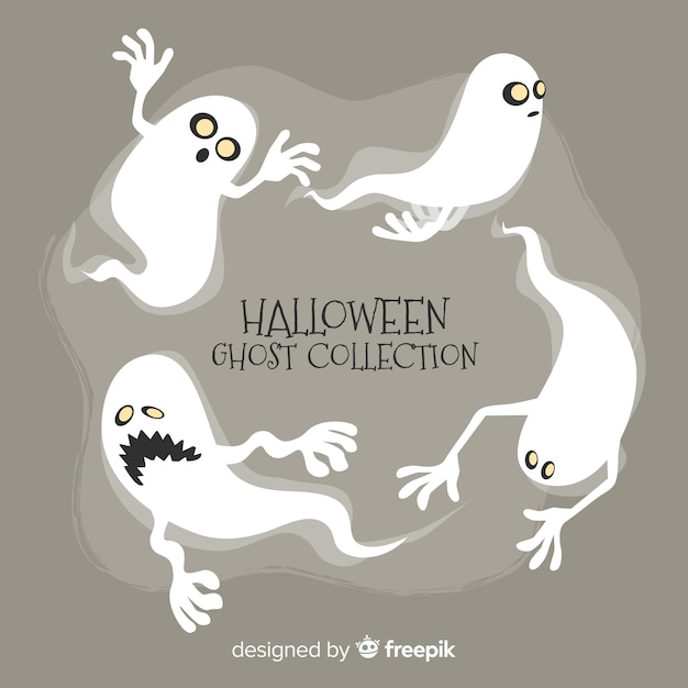 Vetor coleção fantasma de halloween