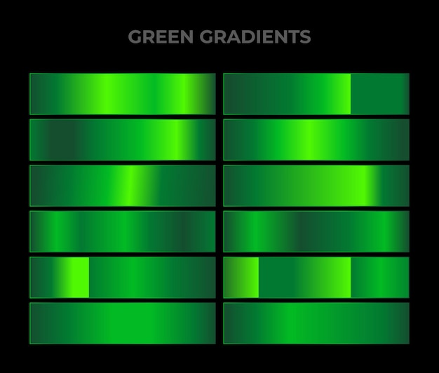 Coleção gradiente verde