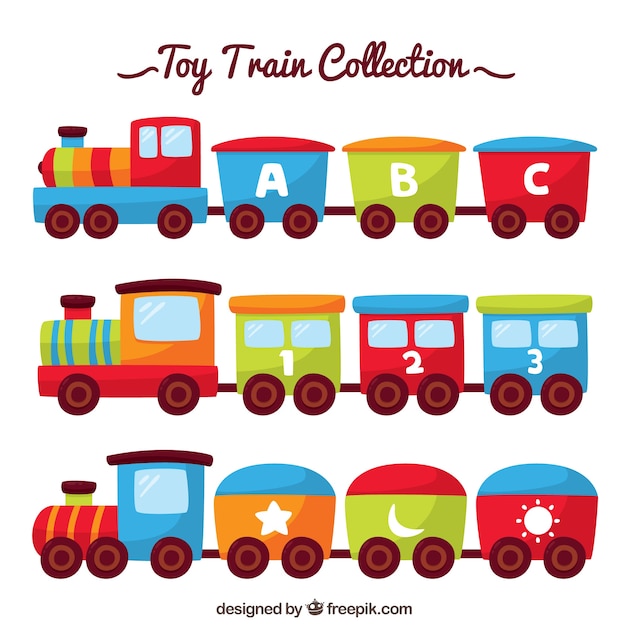 Trem De Brinquedo Colorido E Trilhos Ferroviários Azuis Claros Royalty Free  SVG, Cliparts, Vetores, e Ilustrações Stock. Image 172559413