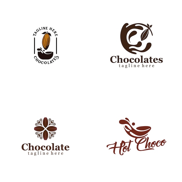 Vetor coleção logo chocolate