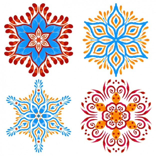 Coleção mandalas coloridas